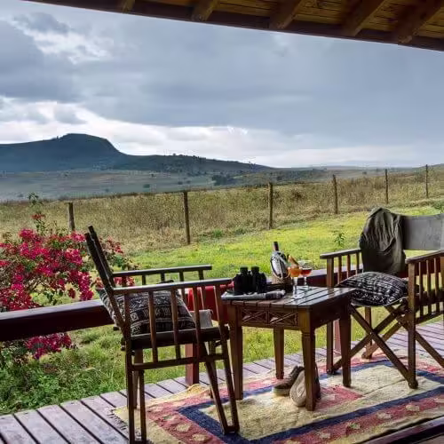 Views of the national park from the Lake Nakuru Lodge