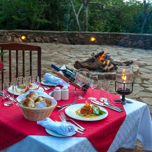 Bonfire at Masai Mara Sopa Lodge at night